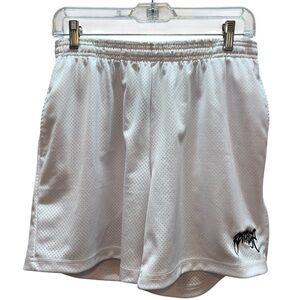 Revenge Mesh Embroidered Shorts White Unisex Small